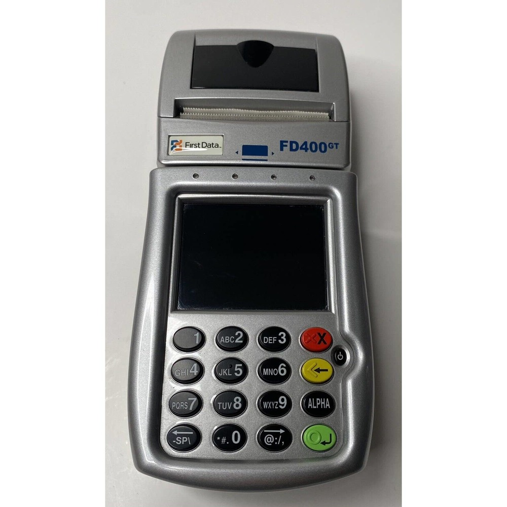 First Data Credit Card Reader FD 400GT GPRS EMV Thermal Debit Card Machine Works